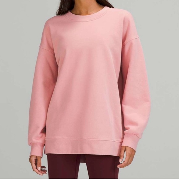 lululemon athletica Sweaters - Lululemon Perfectly Oversized Crew in Pink Puff Size 12
